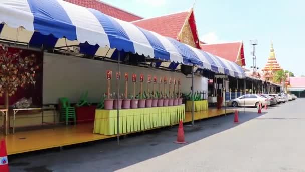 Bangkok Tailândia Janeiro 2020 Colorido Wat Don Mueang Phra Arramluang — Vídeo de Stock