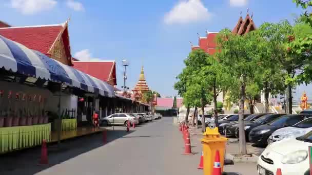 Μπανγκόκ Ταϊλάνδη Ιανουάριος 2020 Πολύχρωμο Wat Don Mueang Phra Arramluang — Αρχείο Βίντεο