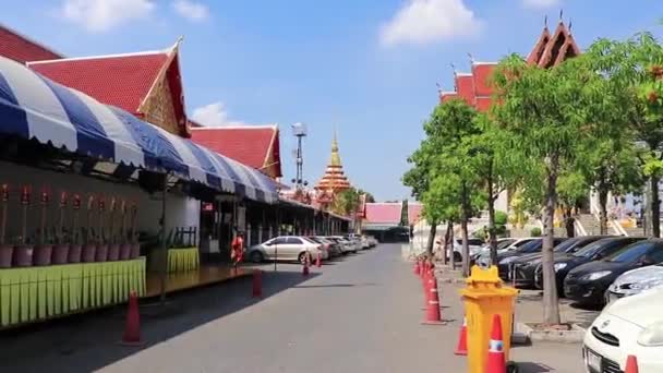 Bangkok Thailandia Gennaio 2020 Colorful Wat Don Mueang Phra Arramluang — Video Stock