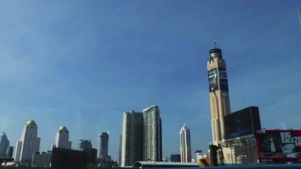 Bangkok Thaiföld Január 2020 Baiyoke Tower Bangkokban Thaiföldön Felhőkarcolók Felhőkarcolók — Stock videók