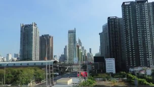 Bangkok Thajsko10 Leden 2020 City Panorama Bangkok Mrakodrap Město Hlavního — Stock video