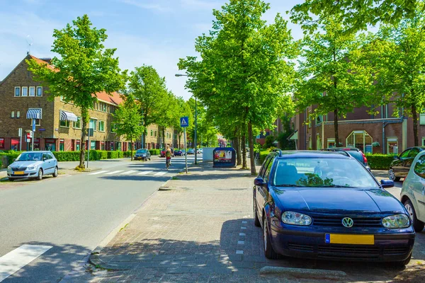 Groningen Nederland Juni 2013 Stadsgezicht Panorama Gebouwen Fietsverkeer Groningen Nederland — Stockfoto