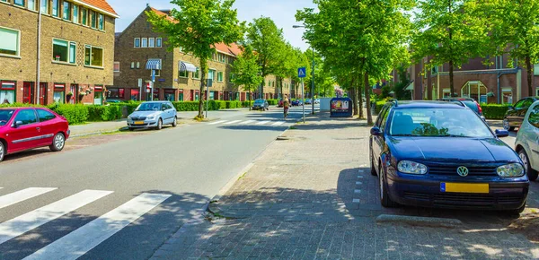 Groningen Nederland Juni 2013 Stadsgezicht Panorama Gebouwen Fietsverkeer Groningen Nederland — Stockfoto