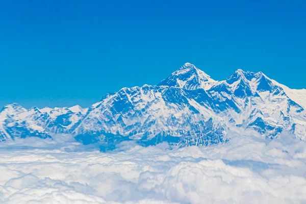 Mount Everest Himalajach 8848 Wysokości Najwyższa Góra Ziemi Siedem Szczytów — Zdjęcie stockowe