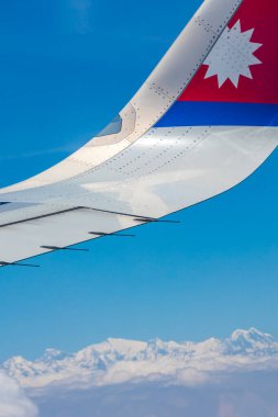 Himalaya Nepal 21. Mai 2018 Nepal Havayolları, Himalayalar 'daki Everest Dağı üzerinde dünyanın en yüksek dağı..