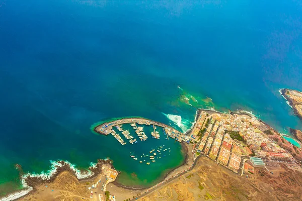 아프리카에 카나리아 제도의 테네리페 해변을 한눈에 수있는 파노라마 — 스톡 사진