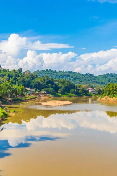 Panorama Krajobrazu Mekong Rzeki Luang Prabang Miasta Laosie World Tour — Zdjęcie stockowe