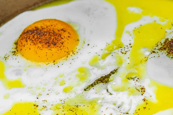 Freír Los Huevos Hacer Huevos Fritos Sartén Por Mañana —  Fotos de Stock