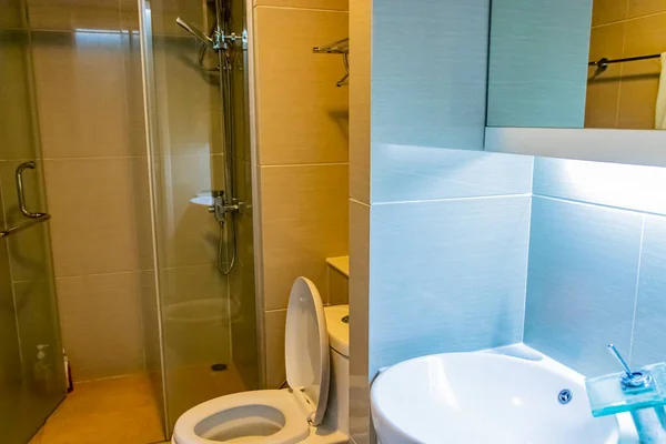 Super Czyste Luksusowy Apartament Toaleta Bangkoku Tajlandia — Zdjęcie stockowe