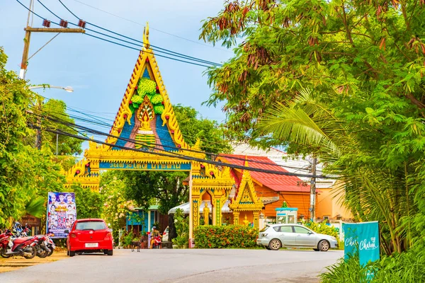 Surat Thani Tailândia Mai 2018 Bem Vindo Portão Entrada Estrada — Fotografia de Stock