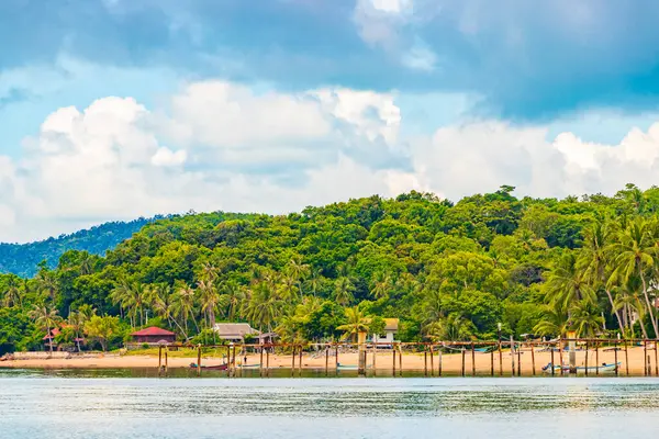 Koh Samui Adasında Tekneli Phut Sahili Manzaralı Tayland Koh Pha — Stok fotoğraf