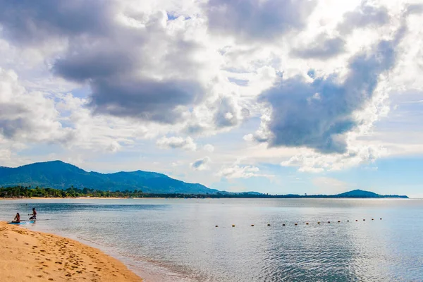 Plajı Maenam Sahili Manzarası Tayland Daki Koh Samui Adasındaki Mae — Stok fotoğraf