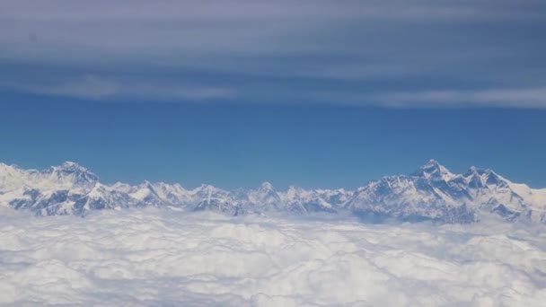 Καταπολέμηση Πάνω Από Όρος Έβερεστ Στα Ιμαλάια Υψηλότερο Βουνό Στη — Αρχείο Βίντεο