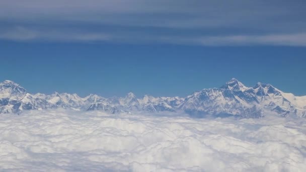Walcz Nad Mount Everest Himalajach Najwyższa Góra Ziemi — Wideo stockowe