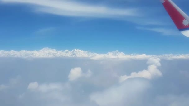 中国喜马拉雅21世纪 Mai 2018 Nepal Airline Aircraft Wing Flight Mount Everest — 图库视频影像