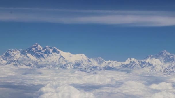 Kampf Über Mount Everest Himalaya Höchster Berg Der Welt — Stockvideo