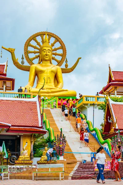 Surat Thani Tailandia Mai 2018 Estatua Gigante Oro Gran Buda — Foto de Stock