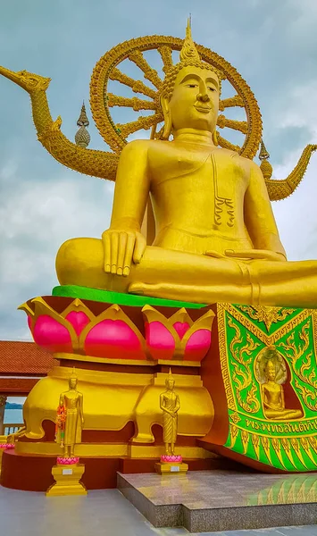 Grande Statua Buddha Gigante Oro Nel Tempio Wat Phra Yai — Foto Stock