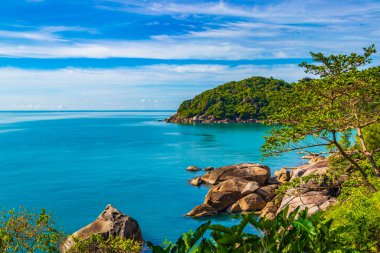 Fil Kayası 'ndan Tayland' daki Koh Samui 'deki Silver Beach' e muhteşem bir panoramik manzara..