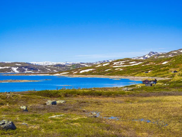 Incredibile Vavatn Panorama Lago Ruvida Vista Paesaggio Rocce Massi Montagne — Foto Stock