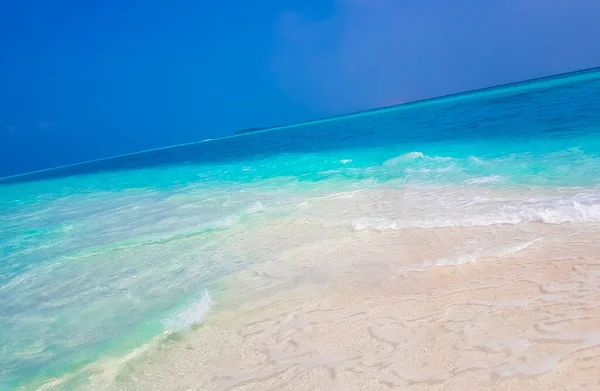 Gradient Couleur Aux Îles Banc Sable Madivaru Finolhu Dans Atoll — Photo