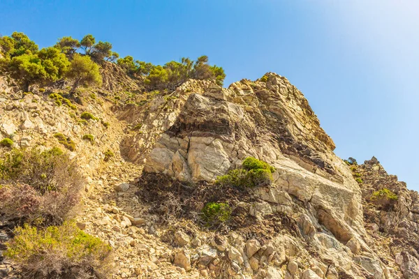 Paesaggi Naturali Sull Isola Kos Grecia Con Montagne Scogliere Rocce — Foto Stock