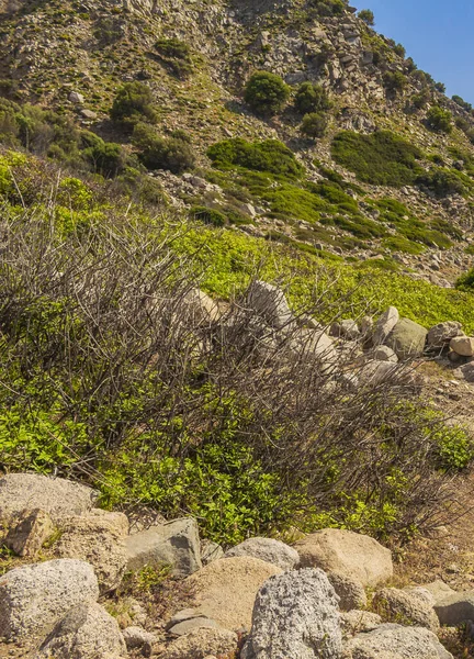 Paisajes Naturales Isla Cos Grecia Con Montañas Acantilados Rocas Costa — Foto de Stock