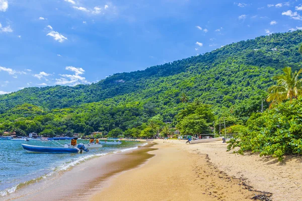 Angra dos Reis Rio de Janeiro Brezilya 'daki büyük tropikal ada Ilha Grande Abraao.