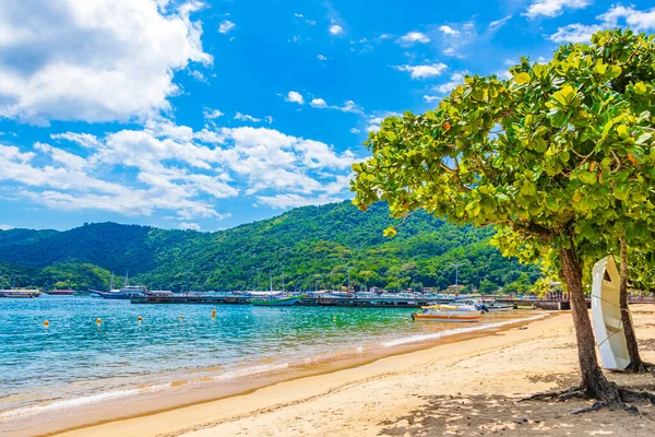 Angra dos Reis Rio de Janeiro Brezilya 'daki büyük tropikal ada Ilha Grande Abraao.