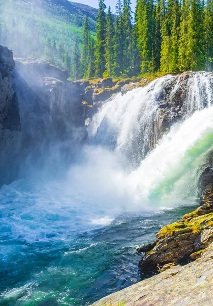 Rjukandefossen Hemsedal Viken Norvegia Cascata Più Bella Europa — Foto Stock