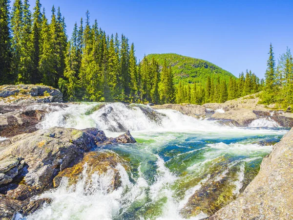 Rjukandefossen Hemsedal Viken Norvégia Legszebb Vízesés Európában — Stock Fotó