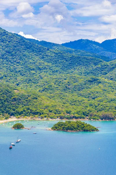 Gran Isla Tropical Ilha Grande Abraao Playa Panorama Drone Desde — Foto de Stock