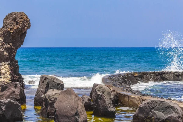 Landschap Strandboulevard Panorama Van Playa Las Americas Van Canarische Spaanse — Stockfoto