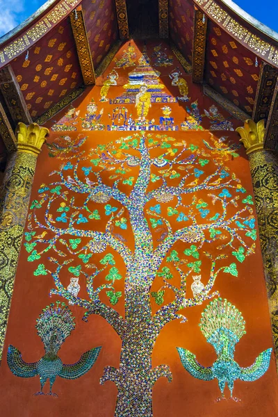 Wat Xieng Stringi Buddyjska Świątynia Złotego Miasta Najlepszych Świątyń Luang — Zdjęcie stockowe