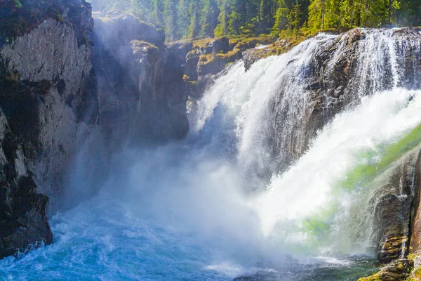 Rjukandefossen Hemsedal Viken Norsko Nejkrásnější Vodopád Evropě — Stock fotografie