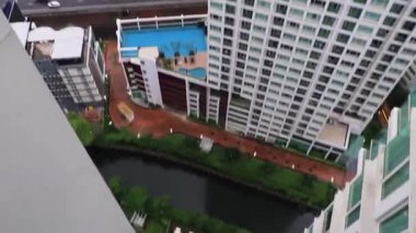 Tayland 'ın başkenti Bangkok City Panorama gökdelen şehri.