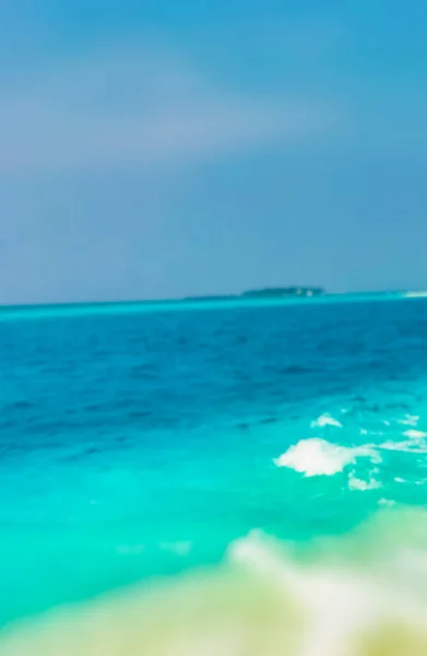 Färggradient Vid Sandbanksöarna Madivaru Och Finolhu Rasdhoo Atoll Maldiverna — Stockfoto