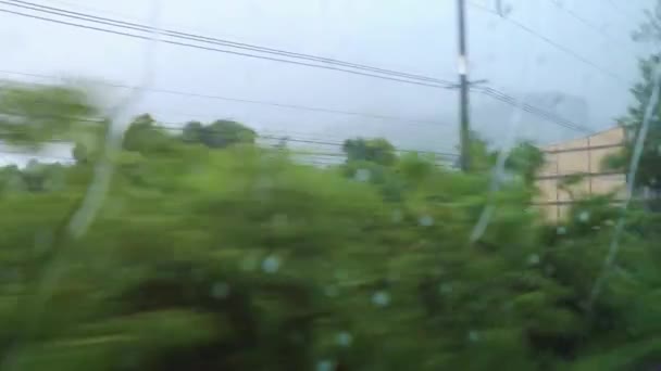 Conduire Travers Les Zones Naturelles Thaïlande Pendant Saison Des Pluies — Video