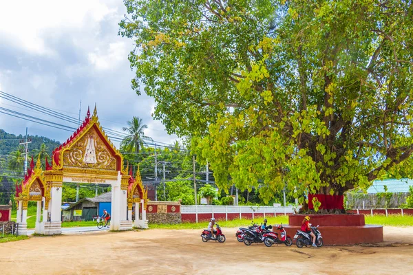 Surat Thani Tailândia Mai 2018 Arquitetura Colorida Portão Entrada Para — Fotografia de Stock