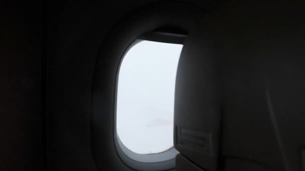 2017 Mai 2018 View Out Plane Window While Dangerous Cloudy — 비디오