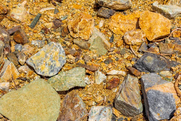 Beautiful Golden Orange Yellow Colored Boulders Rocks Coast Kos Island — Stock Photo, Image