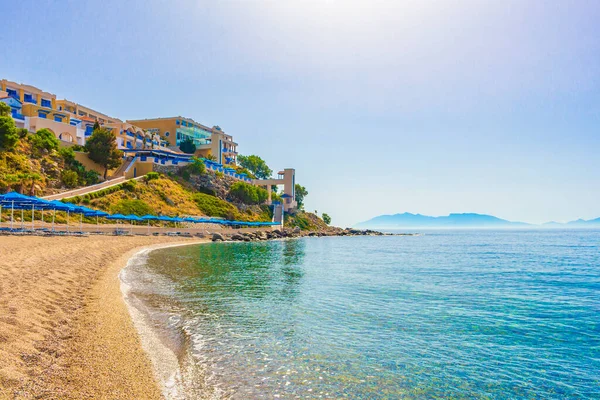 Mais Belas Praias Resorts Ilha Kos Grécia Com Vista Panorâmica — Fotografia de Stock