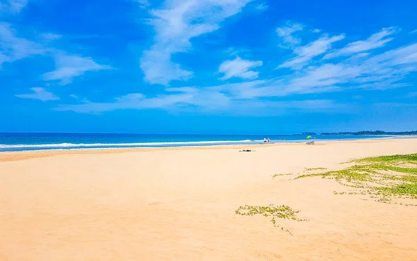 Beau Panorama Paysage Ensoleillé Plage Bentota Sur Île Sri Lanka — Photo
