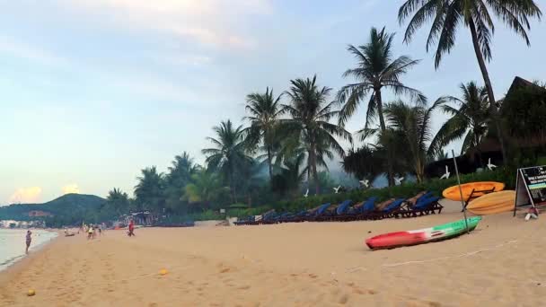 Amazing Koh Samui Ilha Praia Paisagem Panorama Com Resorts Barcos — Vídeo de Stock