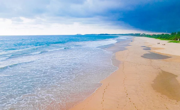 Sturm Und Dunkle Wolken Über Herrlichem Landschaftspanorama Vom Bentota Beach — Stockfoto