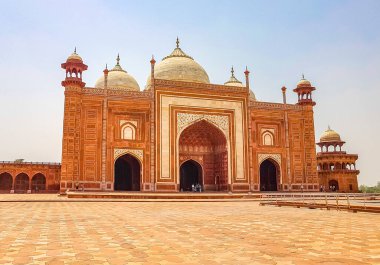 Taj Mahal Tadsch Mahal Kau Ban Camii Agra Uttar Pradesh Hindistan.