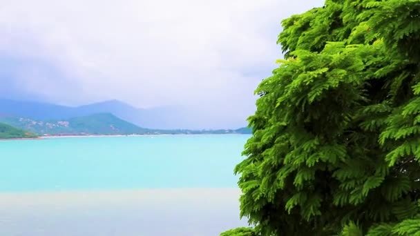 Isla Koh Samui Surat Thani Tailandia Vista Panorámica Playa Agua — Vídeos de Stock