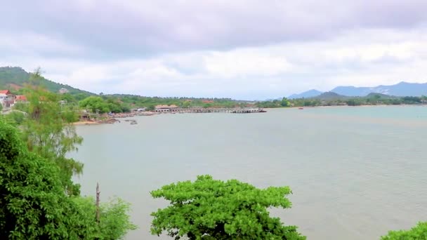 Koh Samui Ilha Surat Thani Tailândia Vista Panorâmica Água Azul — Vídeo de Stock