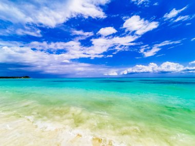 Playa del Carmen Meksika 'da tropik Meksika plajı 88 Punta Esmeralda.