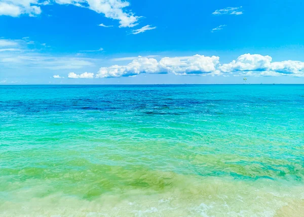 Тропічний Мексіканський Пляж Пунта Есмеральда Плей Дель Кармен Мексика — стокове фото